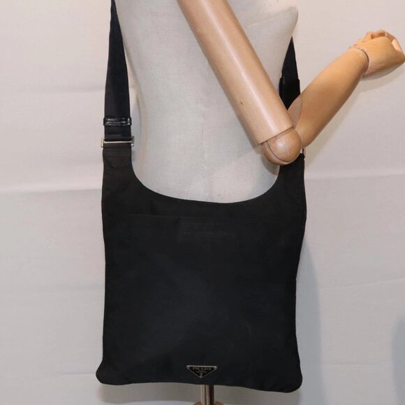 PRADA Shoulder Bag Nylon Black Auth bs18093 - Picture 3 of 16